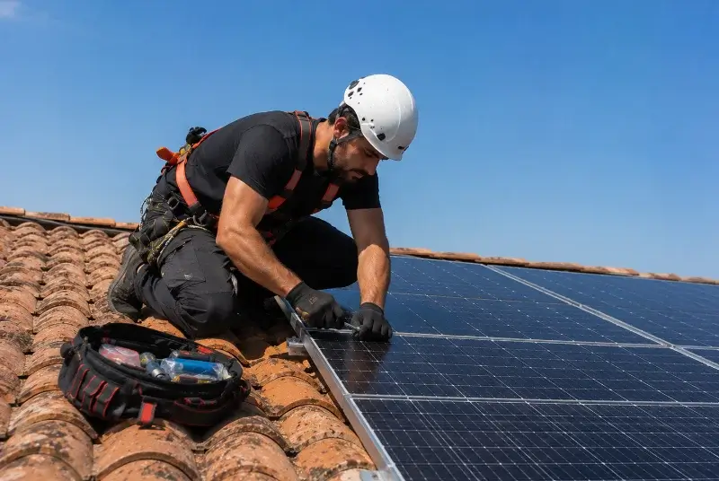 Maintenance et monitoring de panneaux solaires à Caëstre